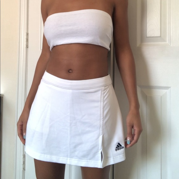 adidas white tennis skirt